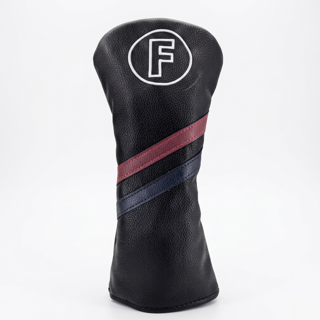 Black Dual Strip Golf Fairway Head Cover